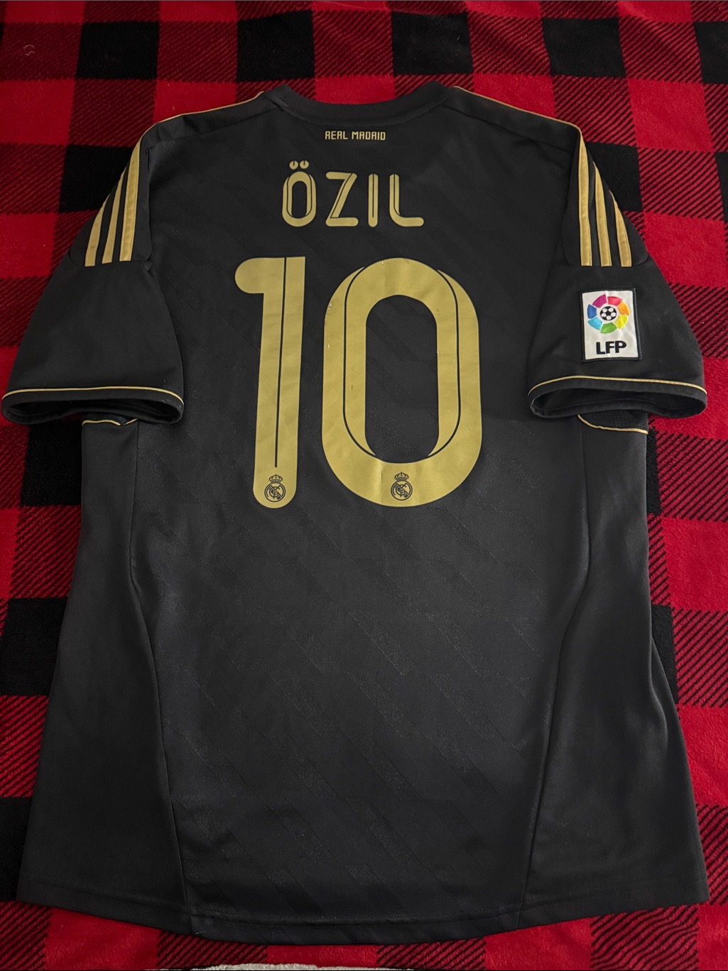 Vintage Real Madrid #10 Mesut Zil 2011-12 La Liga Adidas Away Jersey